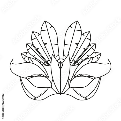 mask with feathers accessory carnival festival