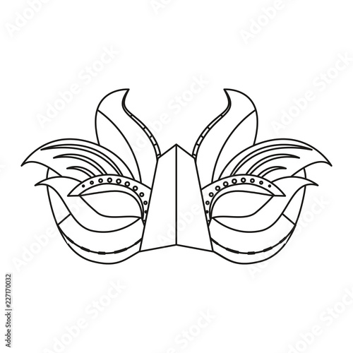 mask with feathers accessory carnival festival