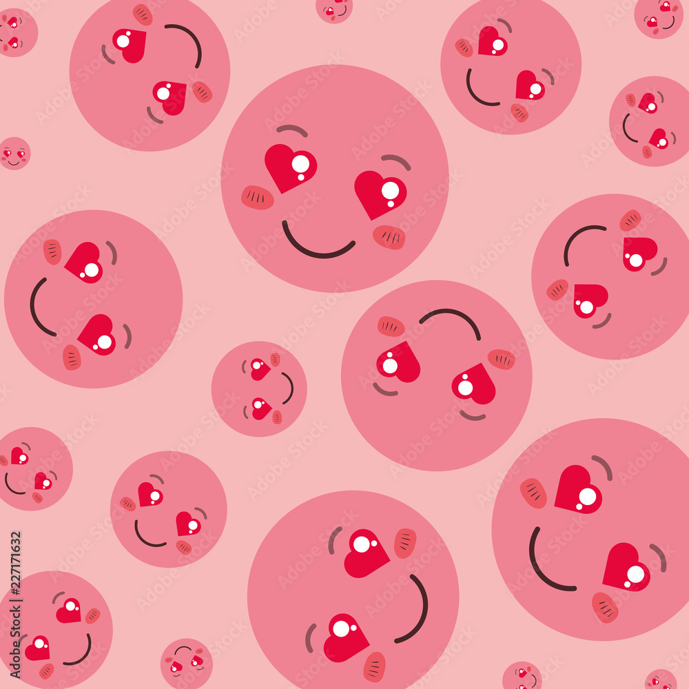 lovely faces emoticons pattern lovely faces emoticons pattern