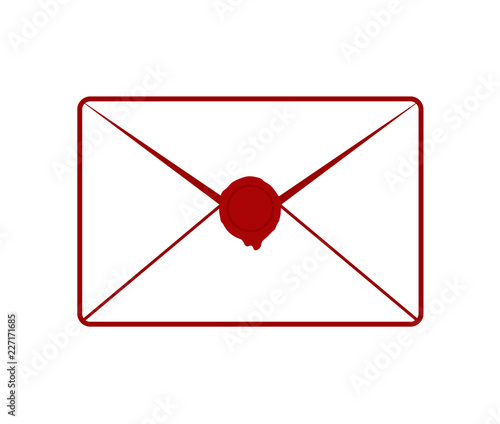 envelope close with wax seal