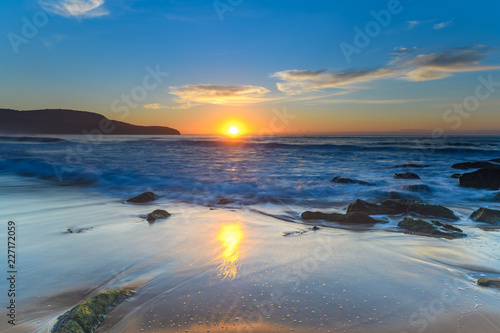 Sunrise Seascape with a smattering of Clouds