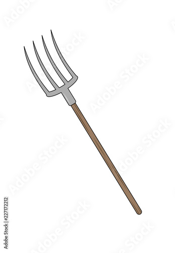 pitchfork illustration design