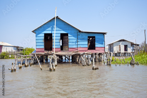  Nueva Venecia is a town with quaint wooden houses in the middle of the Cienaga Grande de Magdalena, Colombia. 370 houses and more than 2200 inhabitants coexist in this beautiful town that can only be