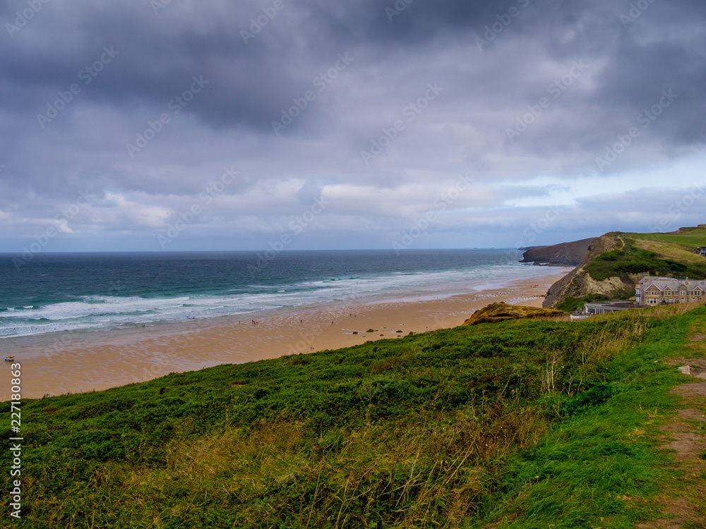 Beautiful coastline of Cornwall England
