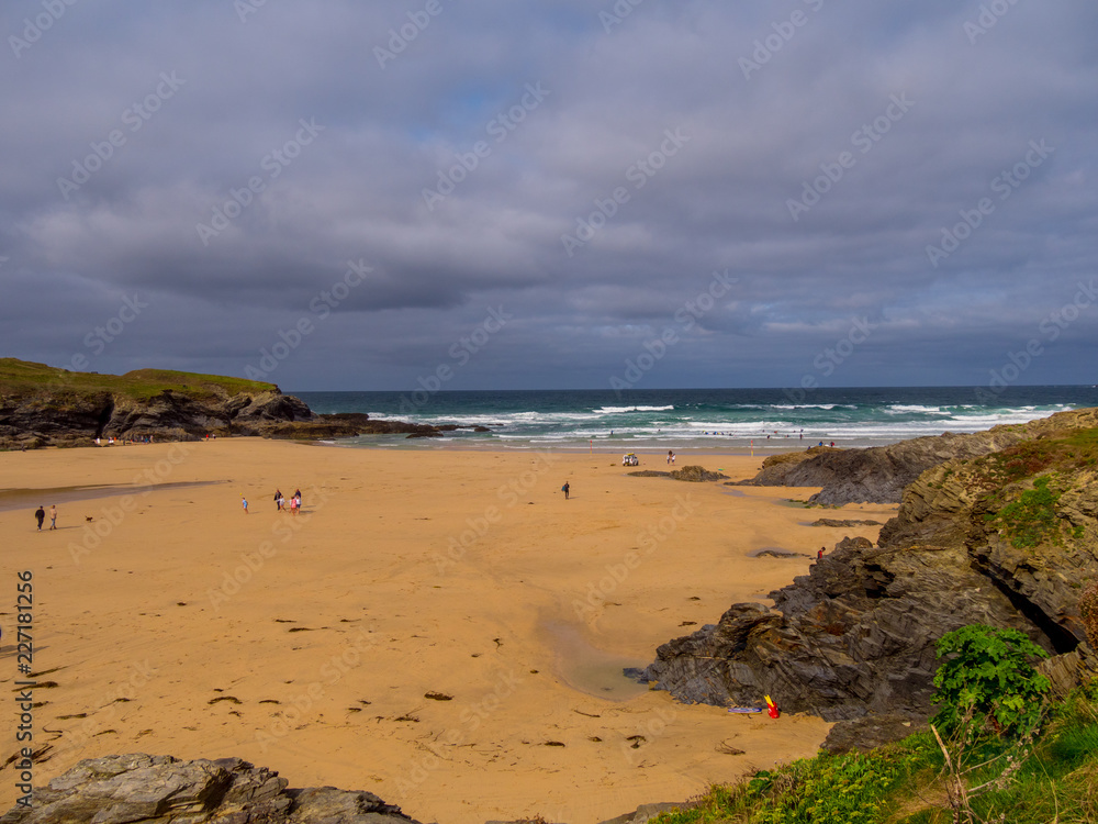 The beautiful sandy beaches in Cornwall England