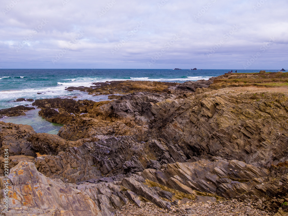 Bedruthan Steps - wonderful rocky coastline in Cornwall Bedruthan Steps - wonderful rocky coastline in Cornwall
