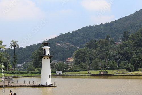 lighthouse on a lake