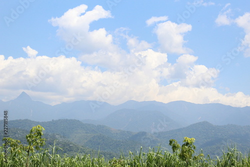 clouds over mountains