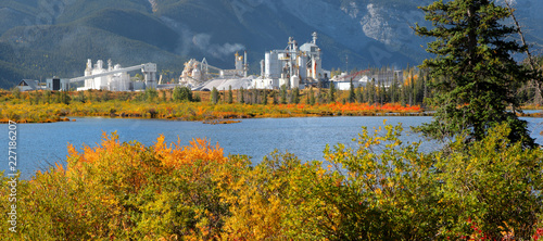 Factory from Bow valley trail in Banff national park