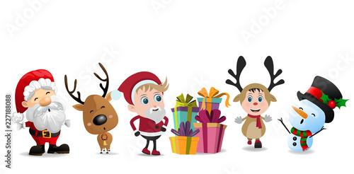 Character of Christmas cute cartoon isolated on white background, vector illustration. © Adchariya