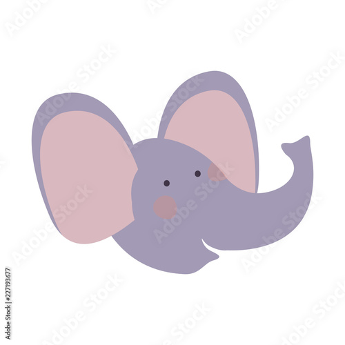 cute and adorable head elephant character
