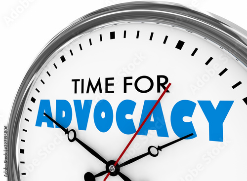 Photography Time for Advocacy Support Defense Clock 3d Illustration