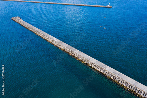 Top view of the breakwater
