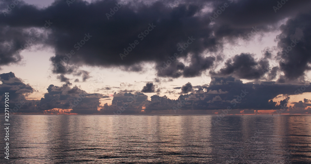 Fototapeta premium Sunrise and sea in ishigaki island of Japan