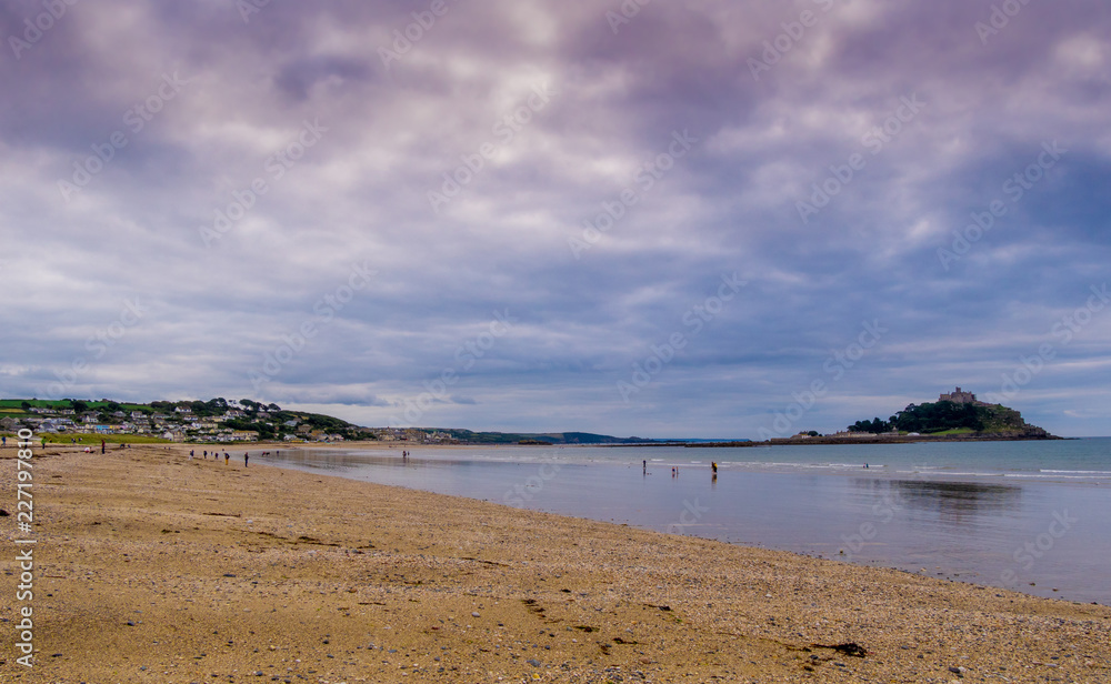 The beach of Marazion in Cornwall - a surfer s paradise