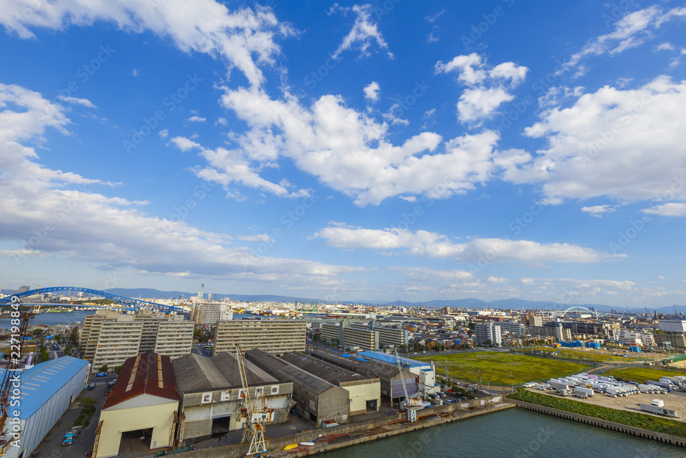 Fototapeta premium 大阪 都市風景