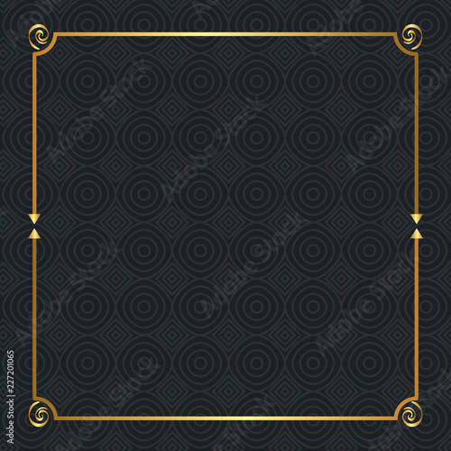 elegant square golden frame