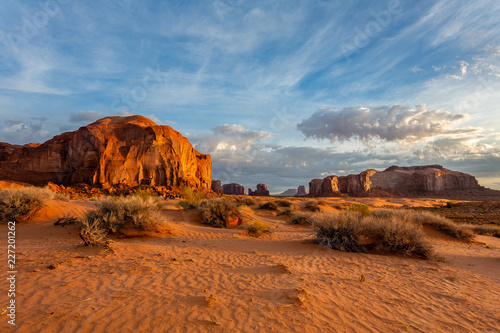 Monument Valley from the inside looking north. Monument Valley Tribal Park in Northern Arizona.