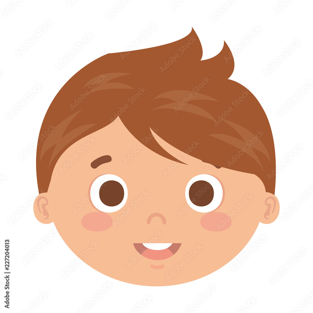 cute little boy head character cute little boy head character