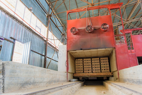 Принти на полотні Industrial oven for drying bricks
