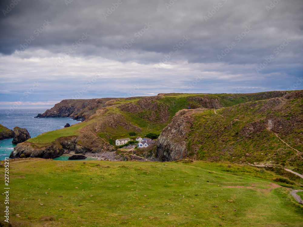 Cornwall England - view over the amazing landcape at the coastline