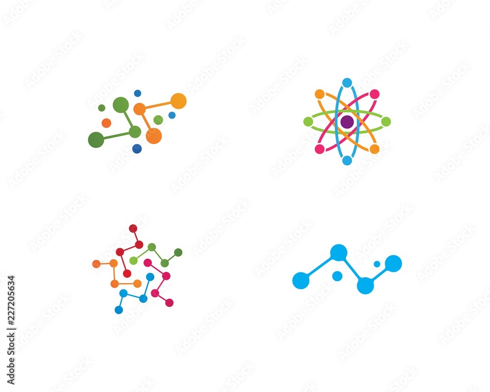 molecule logo vector