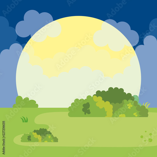park landscape scene icon