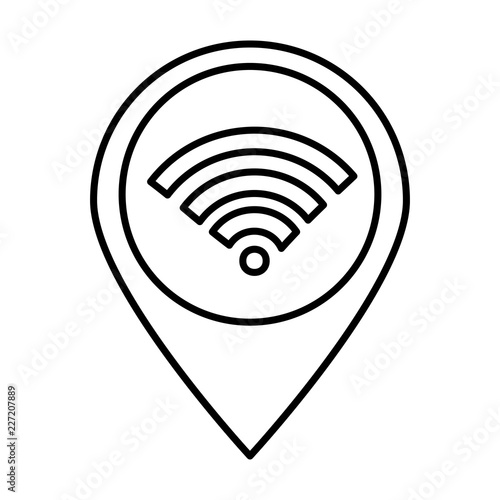 location pin with wifi signal