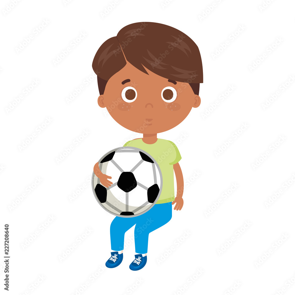 cute little boy with soccer balloon cute little boy with soccer balloon