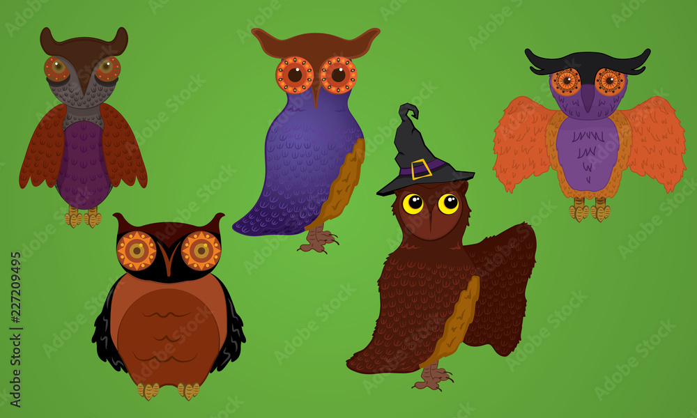 Naklejka premium HALLOWEEN OWL