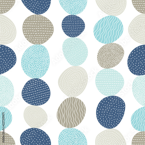 Vector seamless pattern with decorative stones.