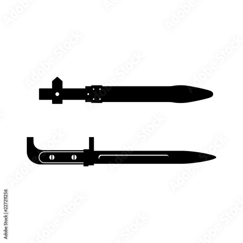 Canvas Print Fighting and utility bayonet knife