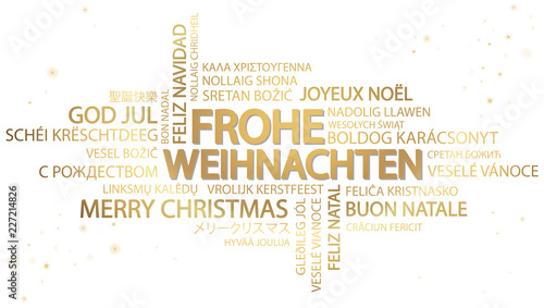 Word cloud Merry Christmas (in German)