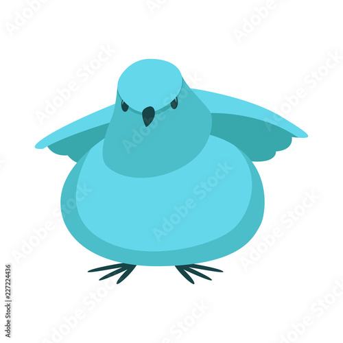 blue chick cartoon vector illustration flat © wectorcolor