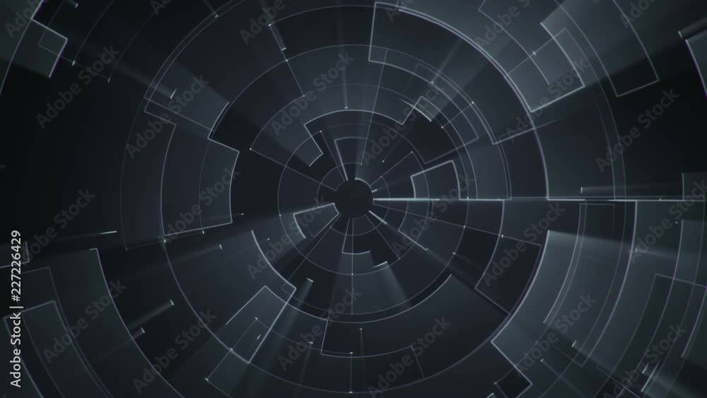 Abstract technologic background with stripes and particles. Animation of circuit electric signal with light shine. Animation of seamless loop. Abstract technologic background with stripes and particles. Animation of circuit electric signal with light shine. Animation of seamless loop.