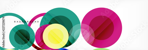 Abstract colorful geometric composition - multicolored circle background