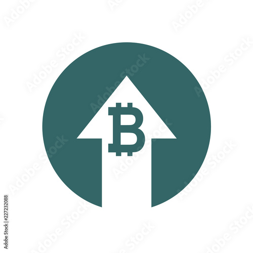 Cost symbol increase icon. Vector symbol image isolated on background