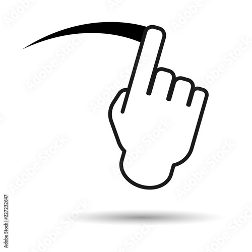 Screen swipe icon, symbol, modern design. vector illustration