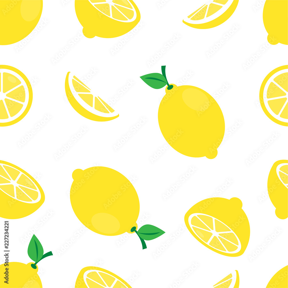 Lemon seamless pattern, background vector illustration Lemon seamless pattern, background vector illustration