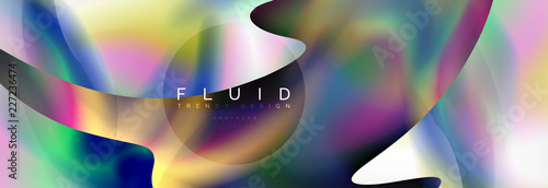 Background abstract holographic fluid colors wave design