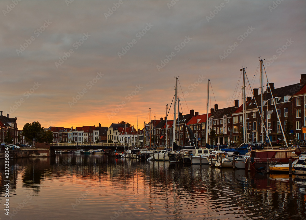 Sunset in Middelburg, Nederland