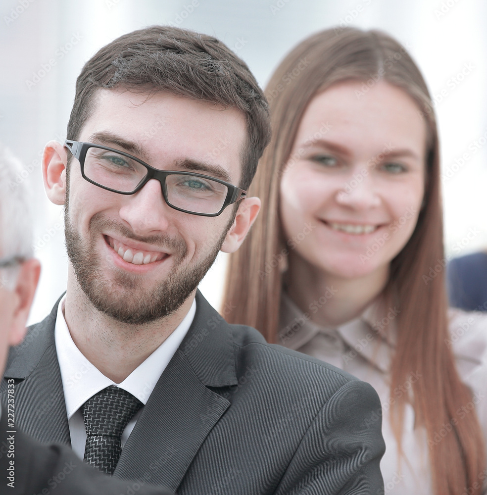 close up.two successful employees of the company close up.two successful employees of the company