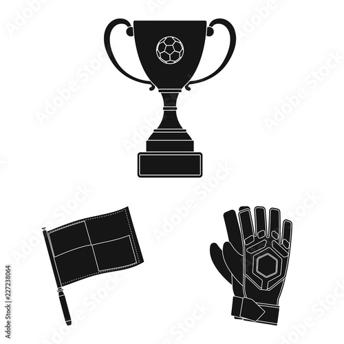 Vector design of soccer and gear icon. Collection of soccer and tournament stock symbol for web.