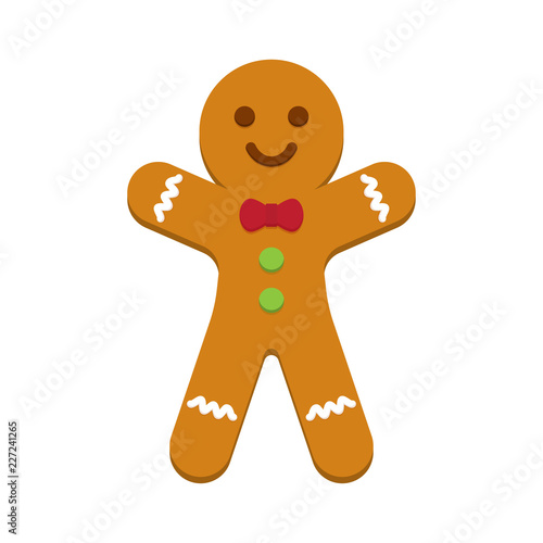 Vector gingerbread man icon.