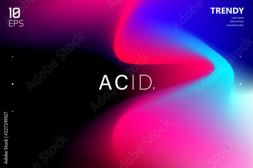 Abstract Wave Shapes Background Design. Vivid Colors Backdrop. Trendy Color Flow Artwork