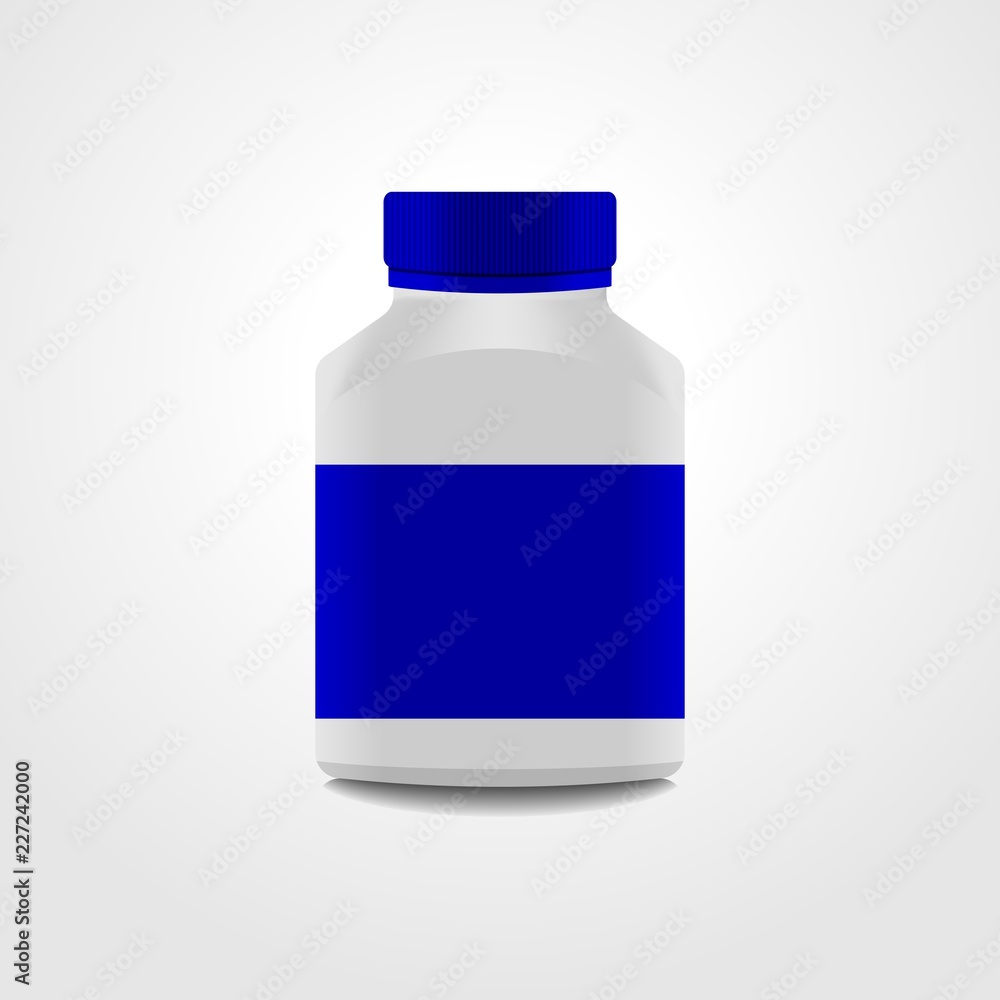Realistic medicine bottle vector packaging, isolated on white background. Realistic medicine bottle vector packaging, isolated on white background.