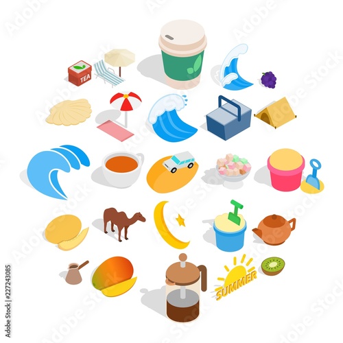 luxuriate icons set. Isometric set of 25 luxuriate vector icons for web isolated on white background