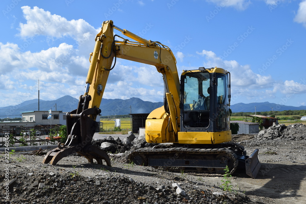 工事現場の建設機械 工事現場の建設機械