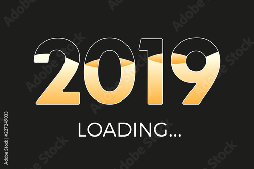 2019 Liquid Loading screen gold Happy New Year