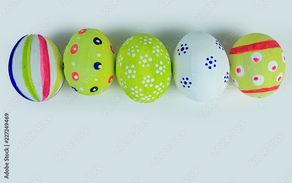 colorful Easter eggs .the concept of the celebration